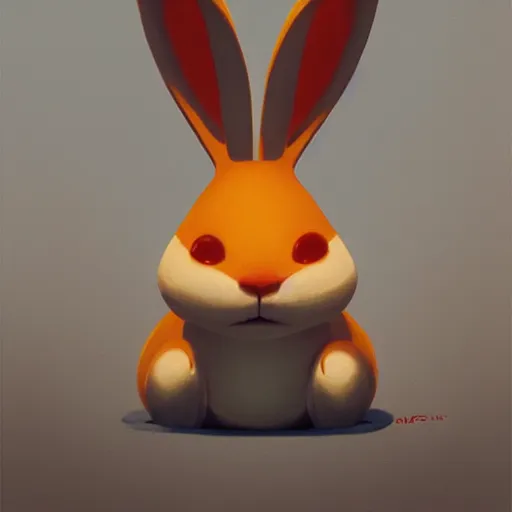 Image similar to goro fujita illustration of a cute bunny, art by goro fujita, cartoon animals, plain drawing, concept art, sharp focus, artstation