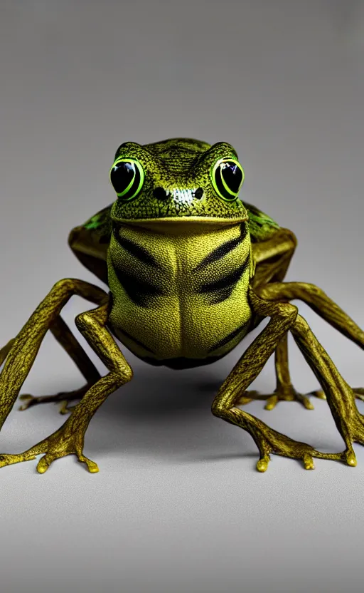 Prompt: a mothfrog, an animal that is half moth half frog, octane render, realistic, hd