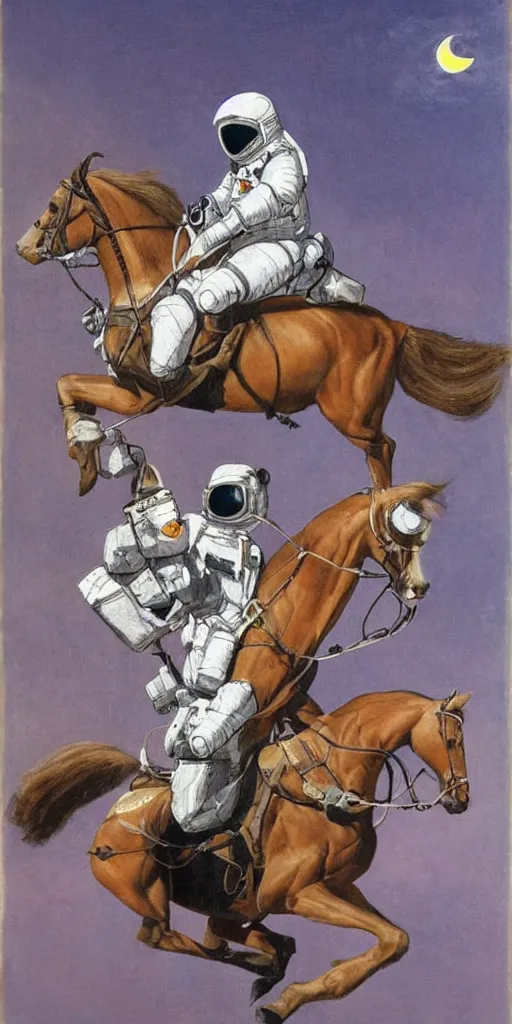 Image similar to astronaut riding horse, upside down