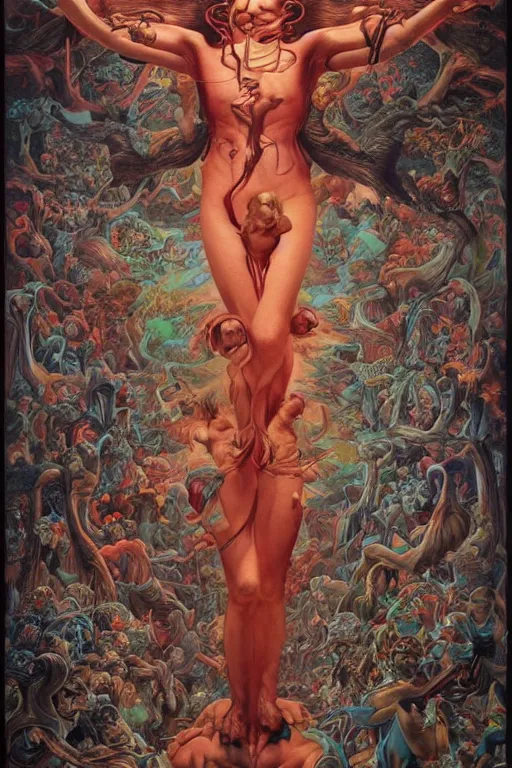 Image similar to by james jean, by mark ryden, by frank frazetta, by alex grey, by greg rutkowksi