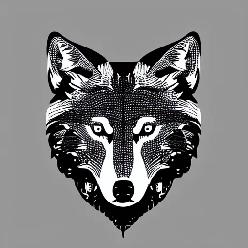 Image similar to laser cut animal vector image of a wolf