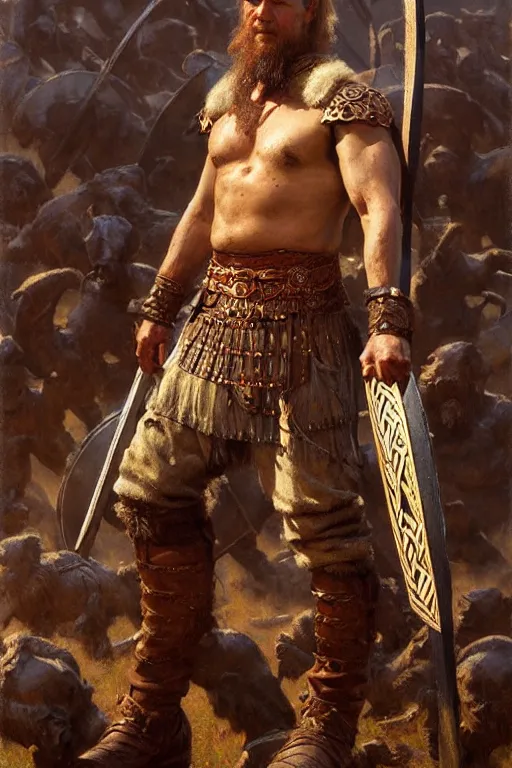 Image similar to viking warrior, highly detailed painting by gaston bussiere, craig mullins, j. c. leyendecker 8 k