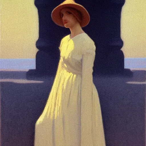 Prompt: a painting in the style of alphonse osbert