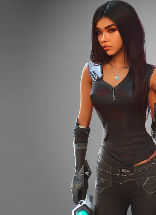 Image similar to Madison Beer as a video game character, digital art, unreal engine, unreal engine render, blender render, render, 4k, coherent