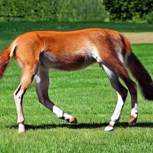 Image similar to Half-horse half-fox, species fusion, selective breeding