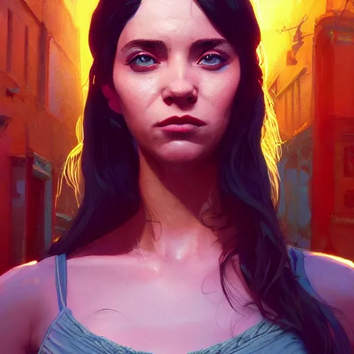 Image similar to highly detailed portrait of 💃 in gta v, stephen bliss, unreal engine, fantasy art by greg rutkowski, loish, rhads, ferdinand knab, makoto shinkai and lois van baarle, ilya kuvshinov, rossdraws, tom bagshaw, global illumination, radiant light, detailed and intricate environment