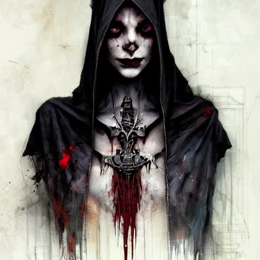 Image similar to dark cloaked necromancer, by artur bordalo and tom bagshaw and craig davison and guy denning and harumi hironaka, trending on artstation hq, deviantart, pinterest, 4 k uhd image