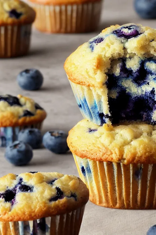 Prompt: sad blueberry muffin