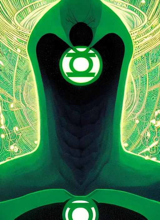 Prompt: symmetry!! stunning portrait of dc's green lantern!! by victo ngai, kilian eng vibrant colours, dynamic lighting, digital art, winning award masterpiece, fantastically beautiful, illustration, aesthetically inspired by beksinski and dan mumford, trending on artstation, art by greg rutkowski, 8 k