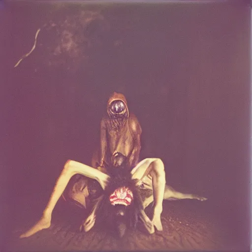 Image similar to kodak portra 4 0 0, wetplate, photo of a surreal artsy dream scene, horror, animal, carneval, grotesque