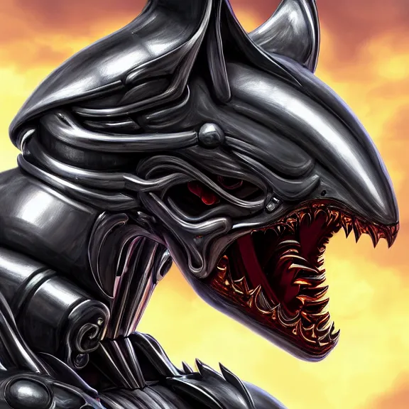 Image similar to detailed maw shot of a gigantic elegant beautiful stunning hot anthropomorphic robot mecha female dragon, swallowing a human, with sleek silver metal armor and cat ears, OLED visor over eyes, food pov, prey pov, micro pov, vore, digital art, mawshot, dragon vore, furry art, high quality, 8k 3D realistic, macro art, micro art, Furaffinity, Deviantart, Eka's Portal, G6