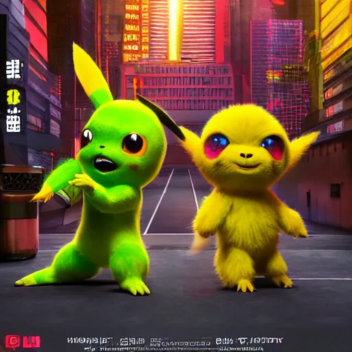 Image similar to high quality 3 d render cyberpunk very tennis ball monsters highly detailed, unreal engine cinematic smooth, in the style of detective pikachu, basil gogos, chalk, low angle, uhd 8 k, sharp focus, illustrated by basil gogos