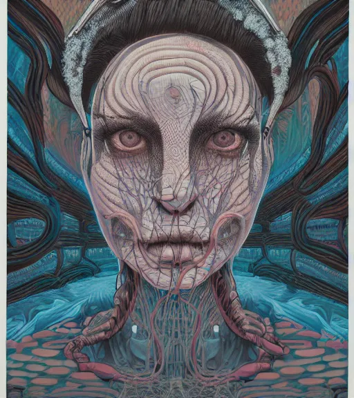 Image similar to portrait, ghostly narratives by kenneth blom, mental alchemy, james jean, pablo amaringo, naudline pierre, contemporary art, hyper detailed