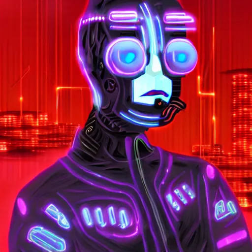 Prompt: a cyber punk demon