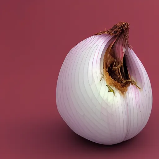 Image similar to onion crying art, 2d,3d render