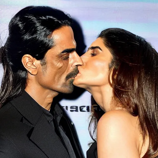 Image similar to kareena kapoor kissing arjun rampal