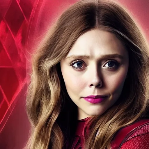 Prompt: ( ( ( ( ( ( ( ( ( ( elizabeth olsen ) ) ) ) ) ) ) ) ) ) scarlet witch!!!!! ( ( ( ( ( ( chris hemsworth ) ) ) ) ) ), portrait!!!, [ 4 k photorealism ]!!, trending on unsplash