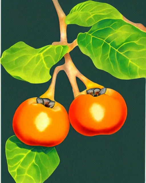 Image similar to persimmon illustration