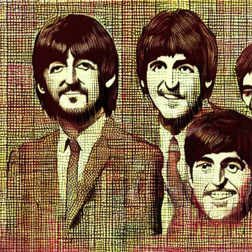 Image similar to The beatles, honeycomb art