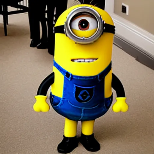Image similar to A minion on trial for crimes against humanity