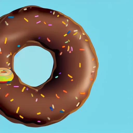 Image similar to photorealistic of earth planet shape of donut