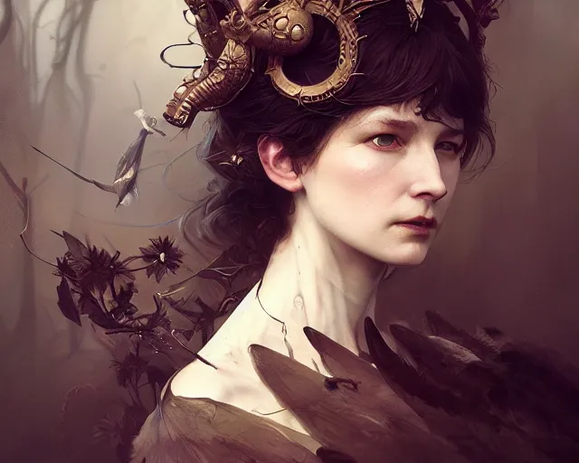 Image similar to photography of meryl mcmaster, deep focus, d & d, fantasy, intricate, elegant, highly detailed, digital painting, artstation, concept art, matte, sharp focus, illustration, hearthstone, art by artgerm and greg rutkowski and alphonse mucha