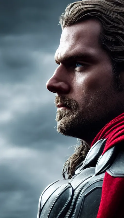 Prompt: :a portrait of HENRY CAVILL is thor by Valentina Remenar+UNREAL ENGINE 5+4K UHD IMAGE+Stunning LIGHTING+Stunning SHADERS+SUBSTANCE PAINTER