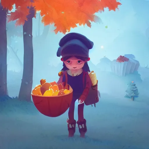 Prompt: 🍂 cute, illustration, digital art, inspired by fall guys game, by greg rutkowski, sharp, masterpiece, highly detailed, photorealistic, octane render, 8 k, unreal engine 5, trending on artstation, vivid colors