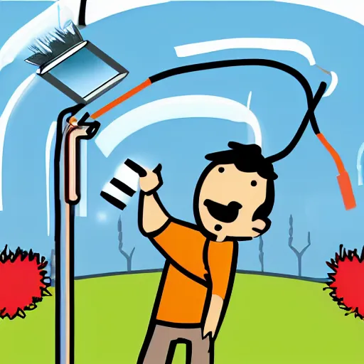 Prompt: game about electrician who have to fix lights in the park with Coronavirus