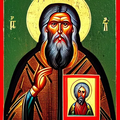 Prompt: Orthodox icon of St. Seraphim of Sarov