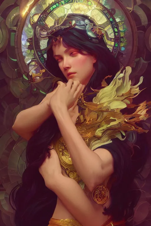 Image similar to goddess of photography, highly detailed, digital painting, artstation, concept art, smooth, sharp focus, illustration, Unreal Engine 5, 8K, art by Ross Tran and greg rutkowski and alphonse Mucha