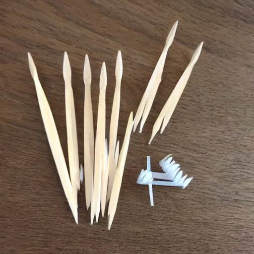 Image similar to an house make from tooth pick