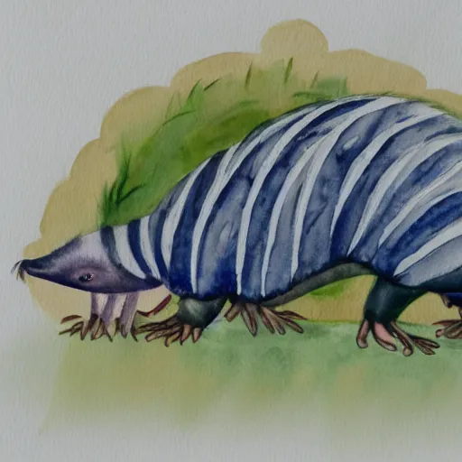 Image similar to beautiful professional watercolor painting of an echidna