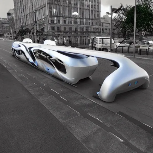 Prompt: a mode of transport from the future that no one can understand yet