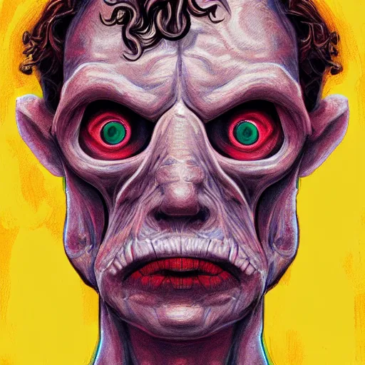 Prompt: portrait of monster demogorgan from stranger things, highly detailed, centered, digital painting