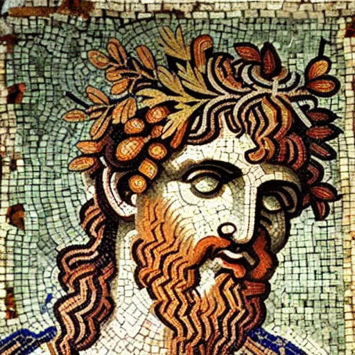 prompthunt: byzantine mosaic of gigachad, perfect face, perfect eyes,  strong jaw, centered, awarded photo, intricated, very detailed, highly  qualified