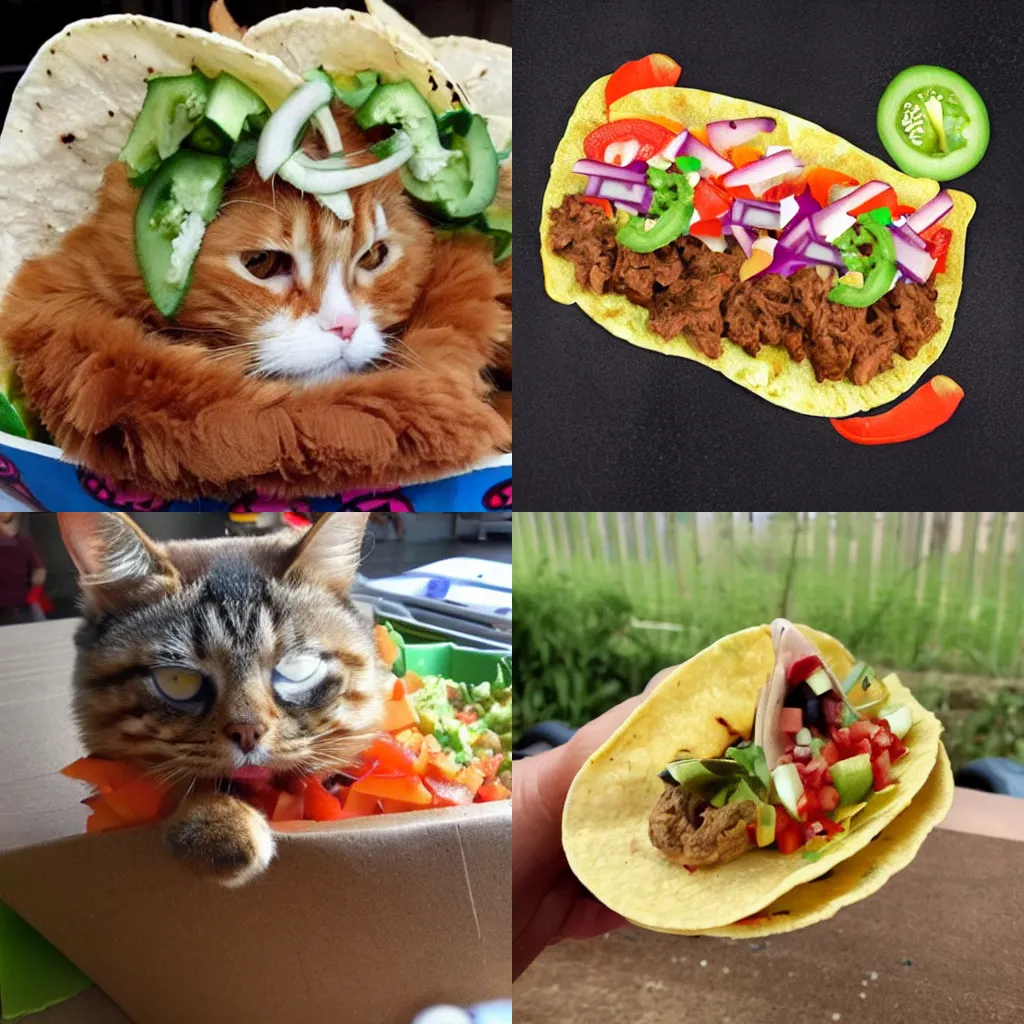 Prompt: a taco cat