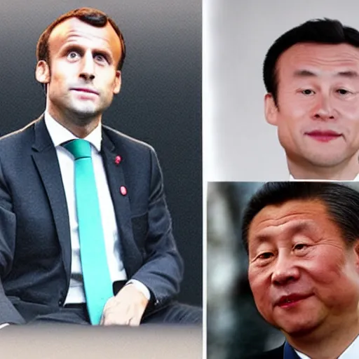 Prompt: macron as a chinese man