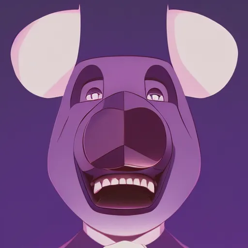 Image similar to face icon stylized minimalist danger mouse, loftis, cory behance hd by jesper ejsing, by rhads, makoto shinkai and lois van baarle, ilya kuvshinov, rossdraws global illumination