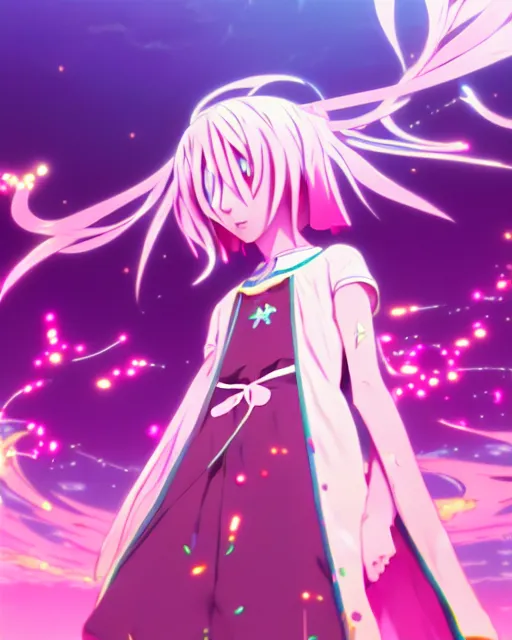 Prompt: pastel no game no life magical girl anime screenshot, anime, intricate, sharp focus, illustration, highly detailed, digital painting, clean artstyle, concept art, matte, art by ilya kuvshinov and ruan jia and greg rutkowski, masterpiece