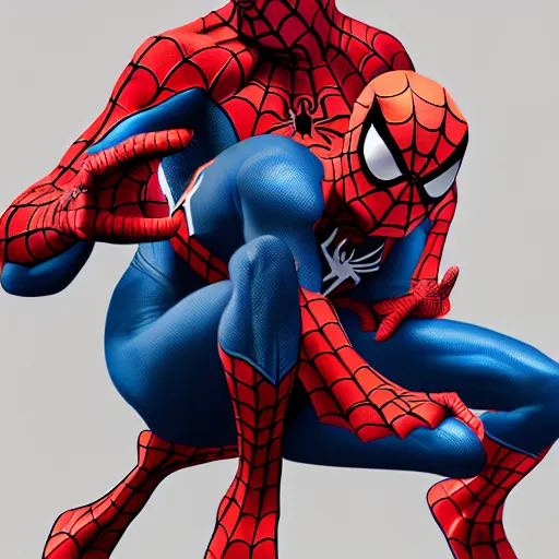 Image similar to spider - man sit on the raccoon and eating donuts, concept art, trending on artstation, highly detailed, intricate, sharp focus, digital art, 8 k