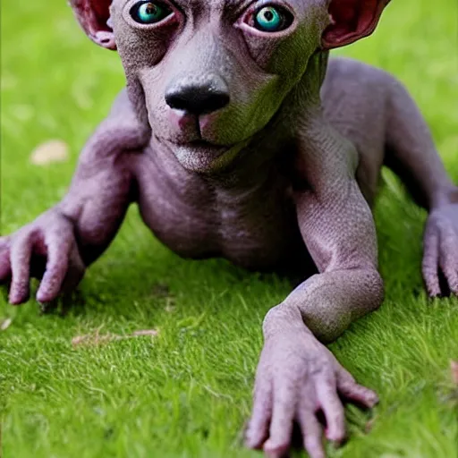 Image similar to gollum - faced dog