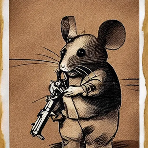 Image similar to a mouse with a gun