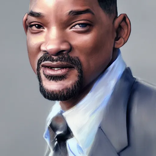 Prompt: will smith, artwork by cushart, krenz