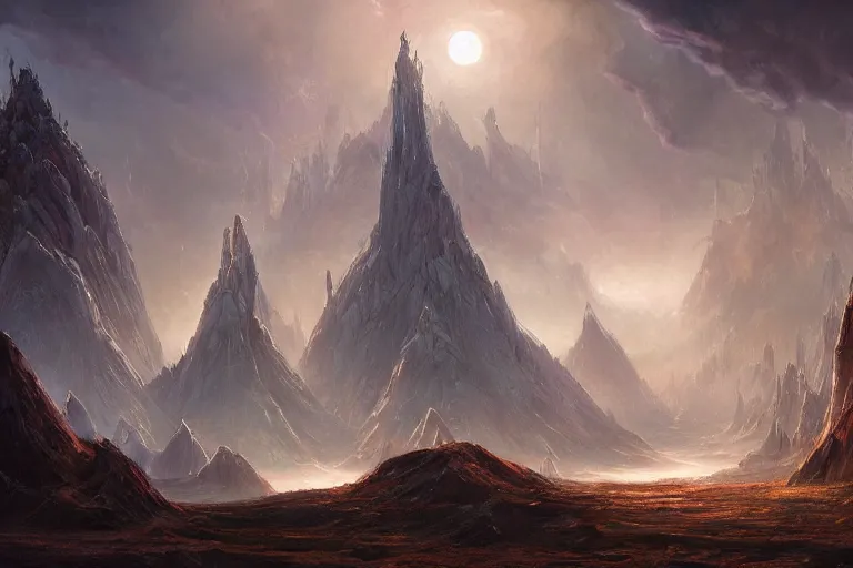 Prompt: Aztec primordial chaos fantasy landscape with sinister glows by Jessica Rossier and HR Giger