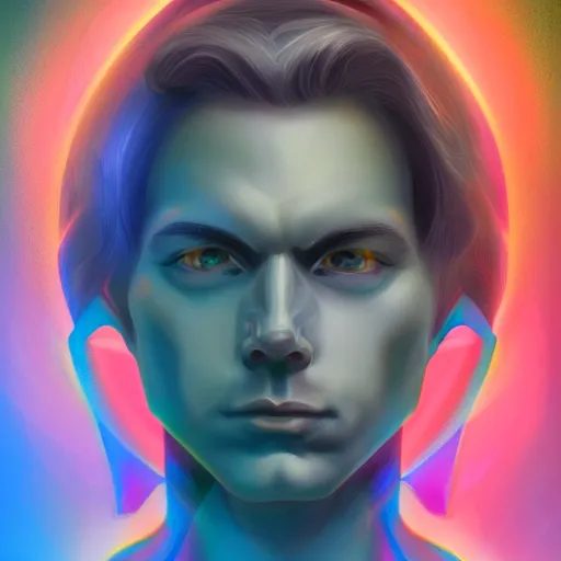 Image similar to the portrait of the god of ia, digital art, 4 k