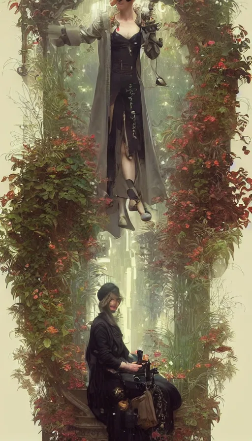 Image similar to hyper realistic time machine schematics, cyberpunk, design on white background, beautiful details, lush foliage, drawn by john singer sargent, tom bagshaw, norman rockwell, alphonso mucha, lolish, trending on artstation