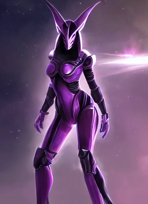 Image similar to cinematic front shot, galactic sized proportional stunning beautiful hot elegant michael jackson, detailed sleek cyborg, no helmet, sleek purple eyes, sleek silver armor, smooth fuschia skin, in space, holding a planet, epic proportions, epic size, epic scale, furry art, dragon art, giantess art, warframe fanart, furaffinity, deviantart