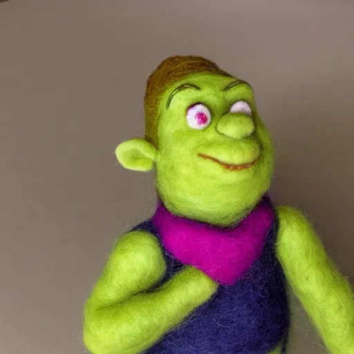 Image similar to shrek needle felted + needle felting art