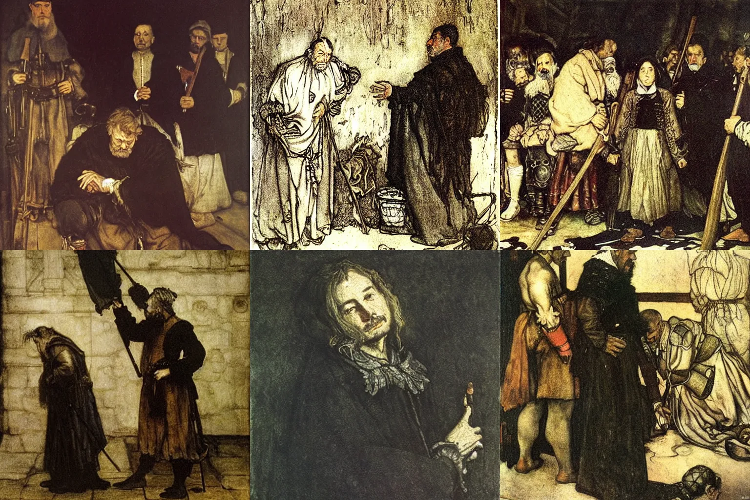 Prompt: honored, praised, despised. painting by diego velazquez and arthur rackham